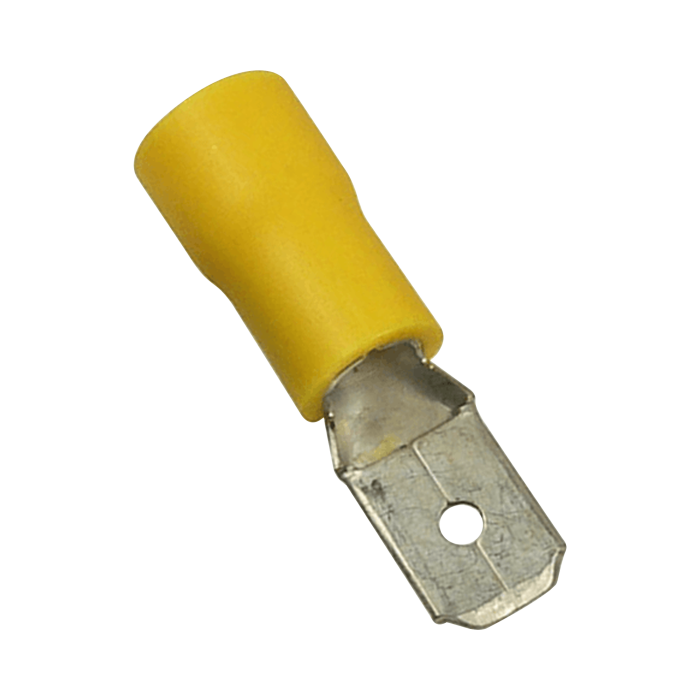 Terminal tipo macho aislada / 12 - 10 AWG / Amarillo / Paquete de 25 piezas. - Image 1