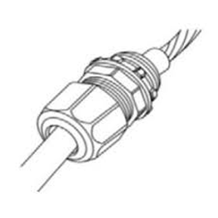 Conector glandula con contratuerca plastico de 13 mm. - Image 1