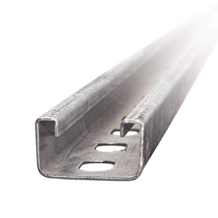Unicanal Perforado 4 X 2 cm X 3 m / Calibre 14 / Galvanizado Electroli­tico. - Image 1