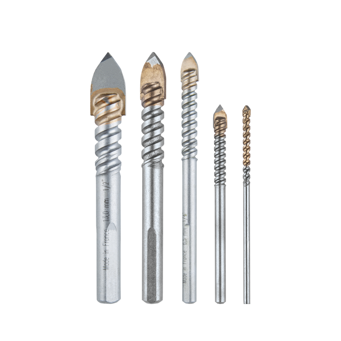 Juego de 5 brocas para vidrio de 1/8"-3/16"-1/4"-3/8"-1/2" - Image 1