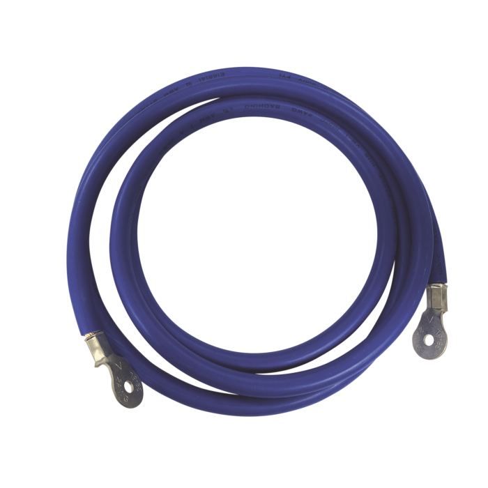 Cable para Bateri­as, 2.2 m Azul Calibre 2 AWG con Terminales de Ojo en Ambos Extremos - Image 1