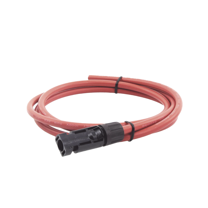 Cable Fotovoltaico, 1.5 m, Rojo, Calibre 10 AWG con Terminal MC4-M en un Extremo - Image 1