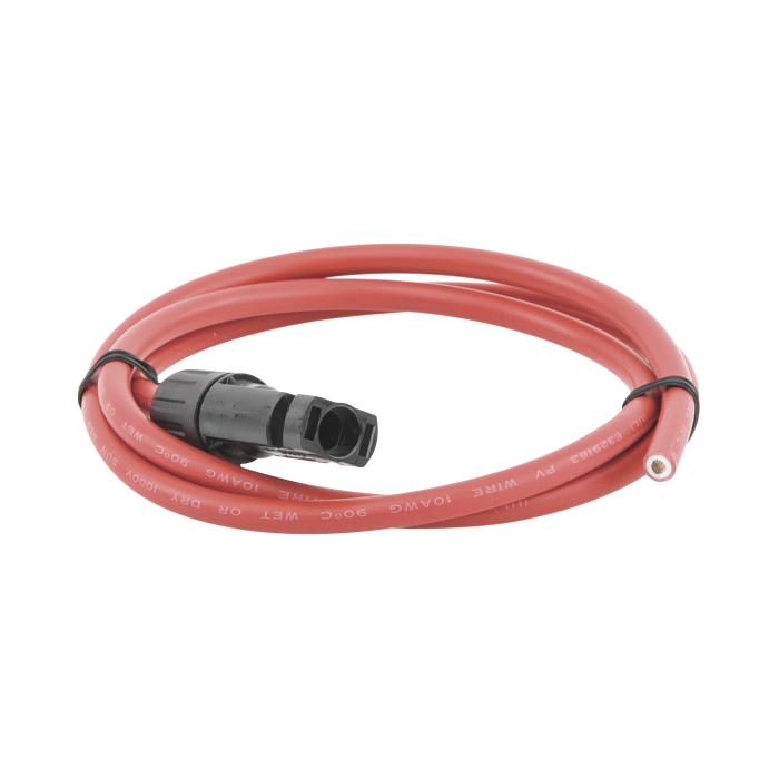 Cable Fotovoltaico, 1 m, Rojo, Calibre 10 AWG con Terminal MC4-M en un extremo - Image 1