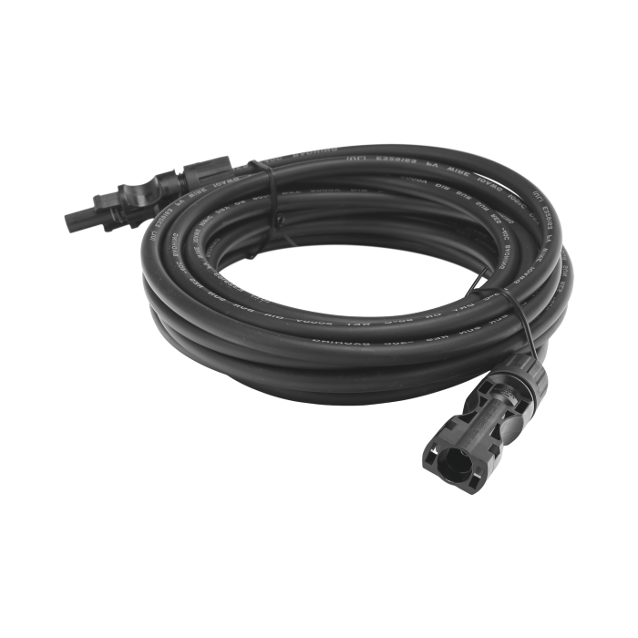 Cable Fotovoltaico 2.5 m, Negro, Calibre 10 AWG con Terminales MC4 en Ambos Extremos - Image 1