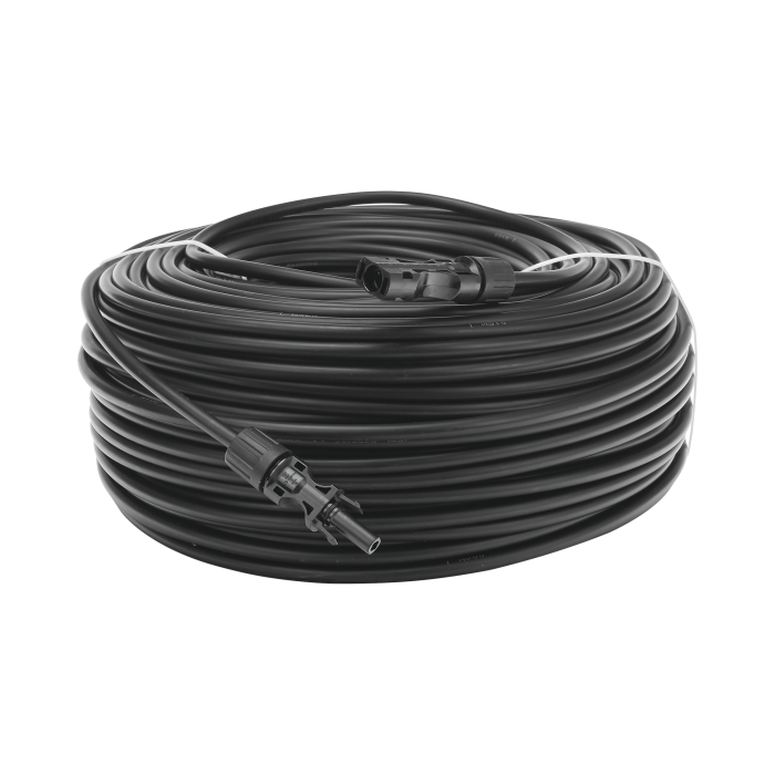 Cable Fotovoltaico 100 m, Negro, Calibre 10 AWG con Terminales MC4 en Ambos Extremos - Image 1