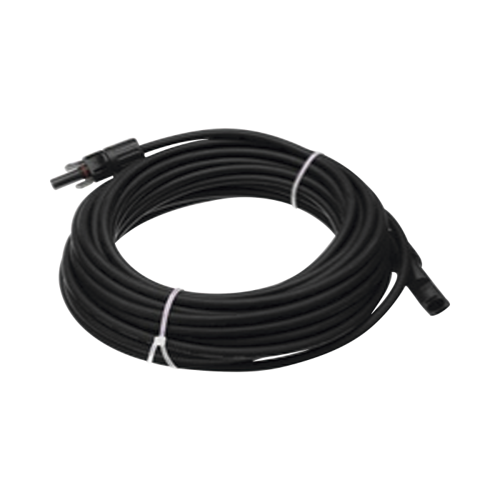 Cable Fotovoltaico 50 m, Negro, Calibre 10 AWG con Terminales MC4 en Ambos Extremos - Image 1