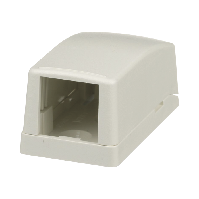 Caja de Montaje en Superficie, Para 1 Modulo Mini-Com, Color Blanco Mate - Image 1