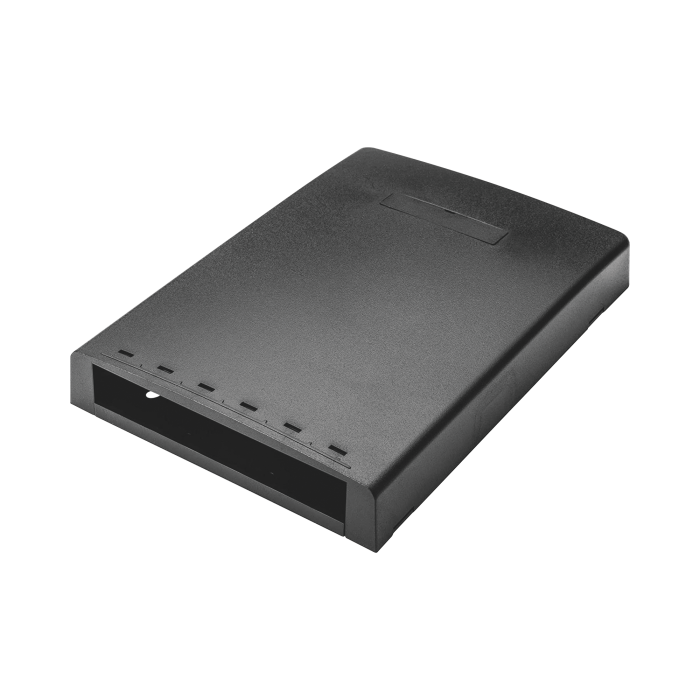 Caja de Montaje en Superficie, Con Accesorio para Resguardo de Fibra optica, Para 6 Modulos Mini-Com, Color Negro - Image 1