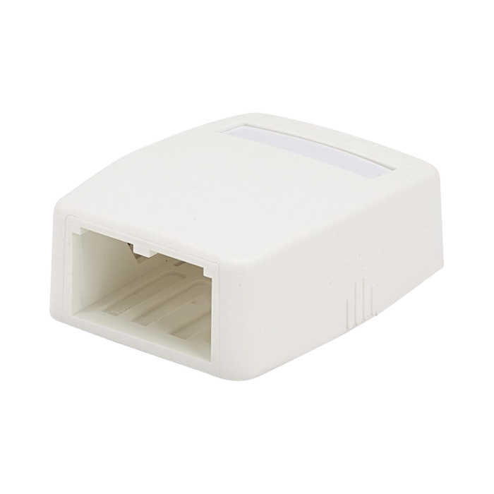 Caja de Montaje en Superficie, Para 2 Modulos Mini-Com, Color Blanco Mate - Image 1