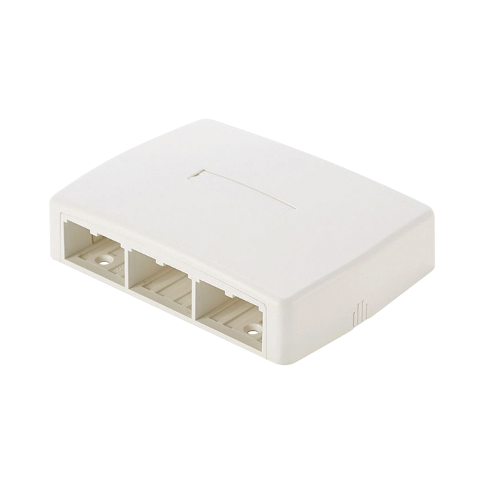 Caja de Montaje en Superficie, Para 6 Modulos Mini-Com, Color Blanco Mate - Image 1