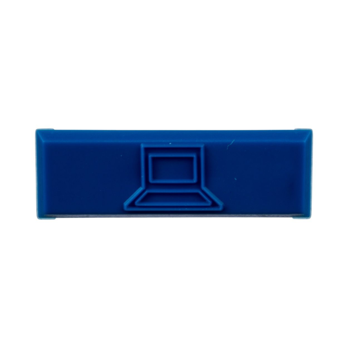 Paquete de 100 Iconos de Datos de Instalacion a Presion, Para Jacks Mini-Com de Panduit, De Plastico, Color Azul - Image 1