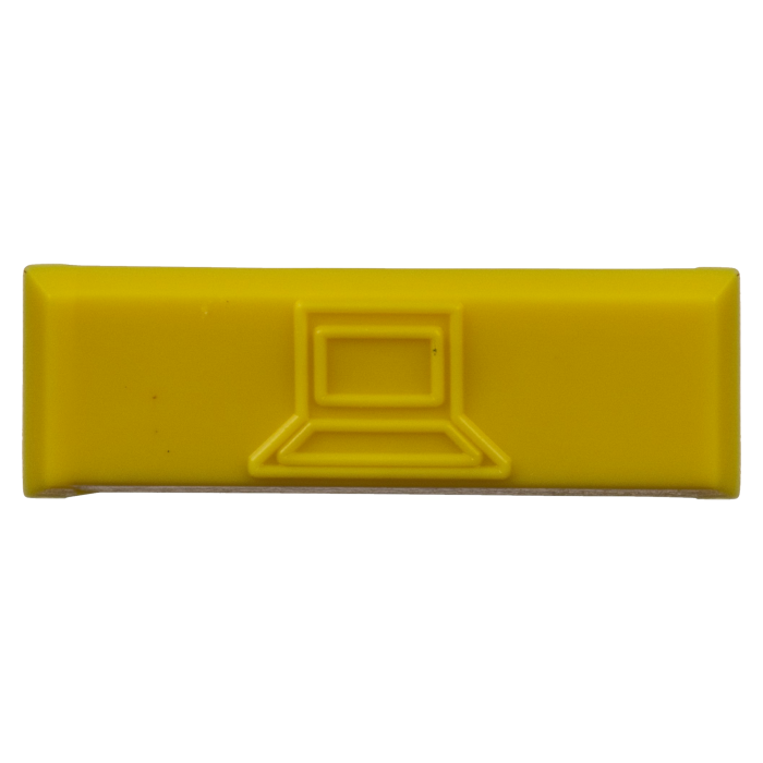 Paquete de 100 Iconos de Datos de Instalacion a Presion, Para Jacks Mini-Com de Panduit, De Plastico, Color Amarillo - Image 1