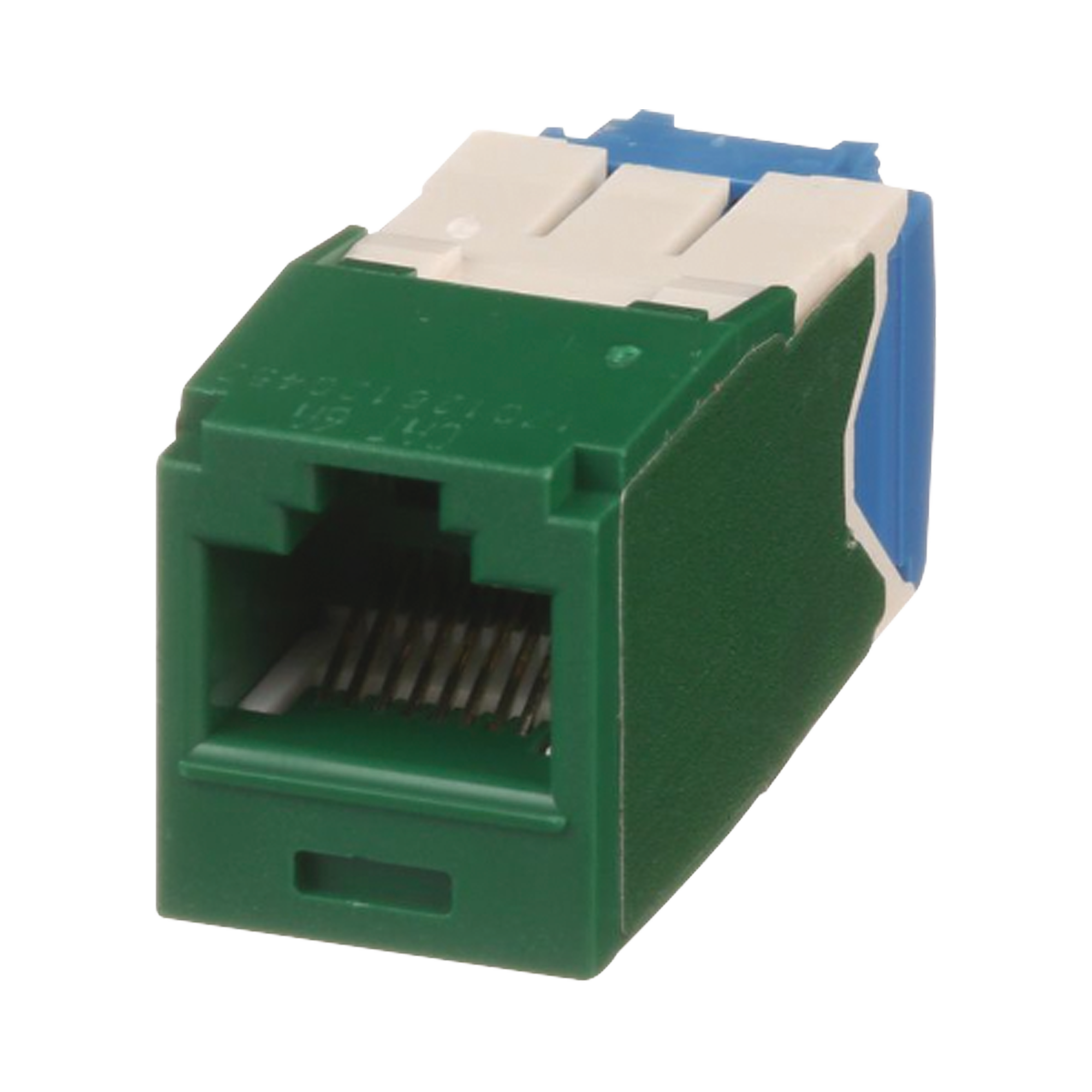 CJ6X88TGGR-h.png Conector Jack RJ45 Estilo TG, Mini-Com, Categoria 6A, de 8 posiciones y 8 cables, Color Verde - Image 1