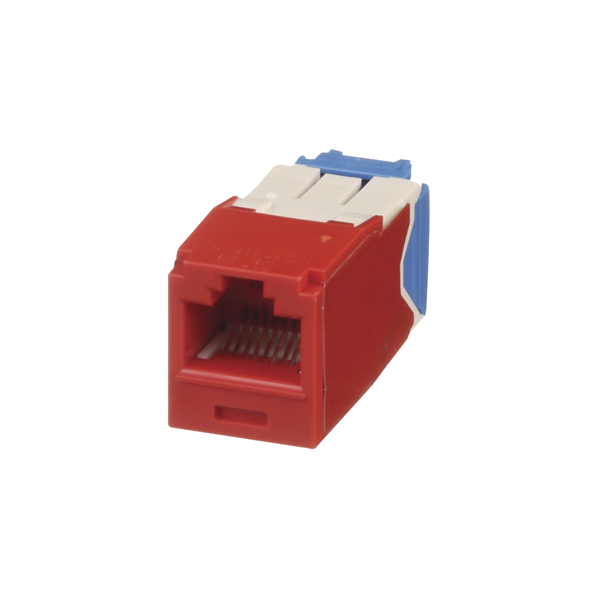 CJ6X88TGRD-h.png Conector Jack RJ45 Estilo TG, Mini-Com, Categoria 6A, de 8 posiciones y 8 cables, Color Rojo - Image 1