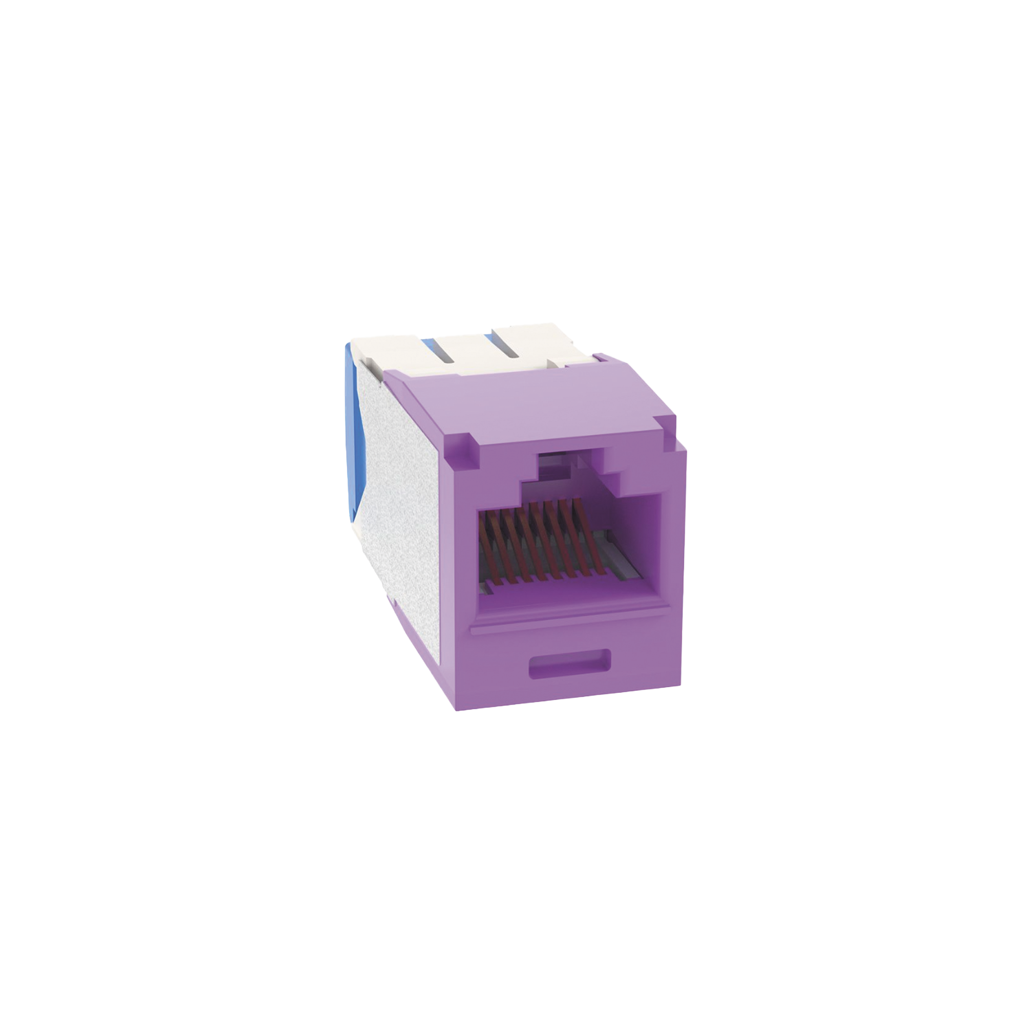 CJ6X88TGVL-h.png Conector Jack RJ45 Estilo TG, Mini-Com, Categoria 6A, de 8 posiciones y 8 cables, Color Violeta - Image 1