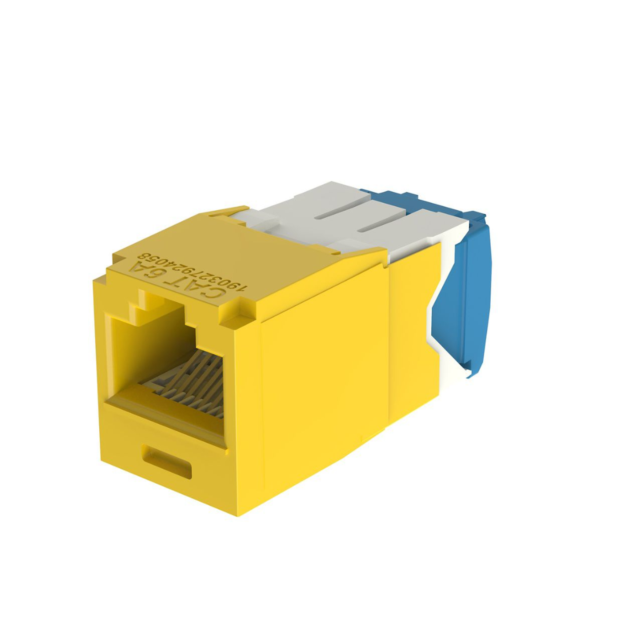 CJ6X88TGYL-h.png Conector Jack RJ45 Estilo TG, Mini-Com, Categoria 6A, de 8 posiciones y 8 cables, Color Amarillo - Image 1