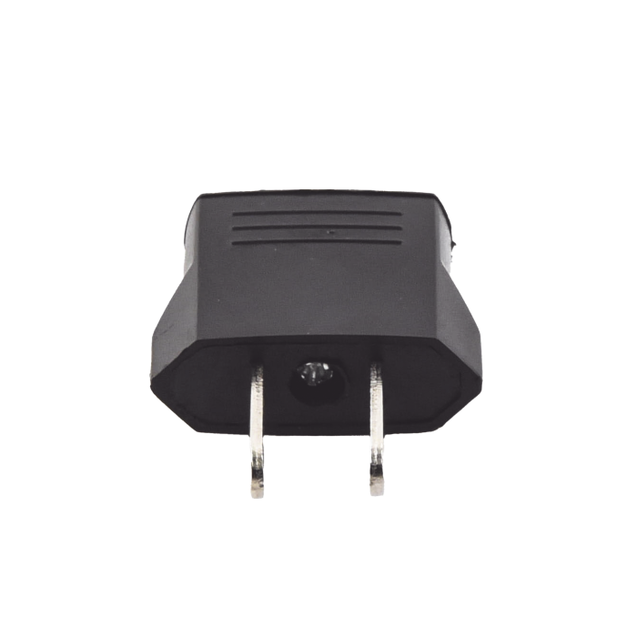 Adaptador de enchufe europea a americano, Calidad PREMIUM @ 6 A ; 110 - 250 Vca - Image 1