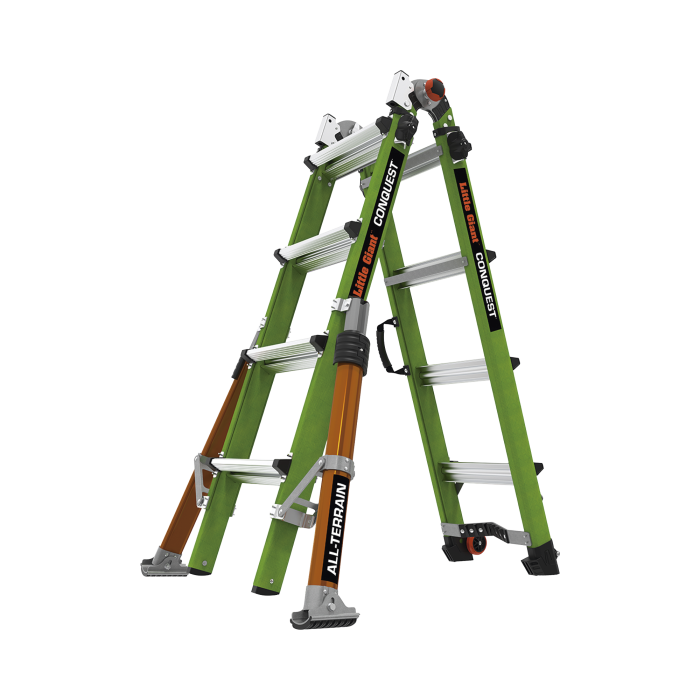 Escalera Multi-Posiciones de 6.7 m (22') para Suelos Inclinados o con Desniveles. - Image 1