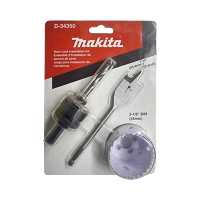 Juego para instalacion de cerraduras con broca sierra bi-metal y juego de brocas tipo manita (bim 2-1/8", adaptador con broca piloto plano (1x6"). - Image 1