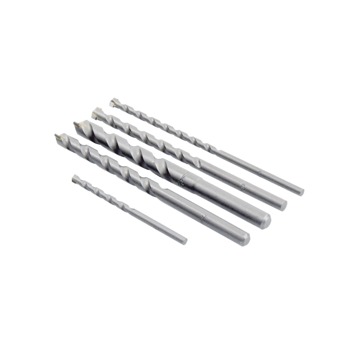 Juego de 5 Pzas. de Broca para Concreto, Zanco Recto (3/16", 1/4", 5/16", 3/8" y 1/2"). - Image 1