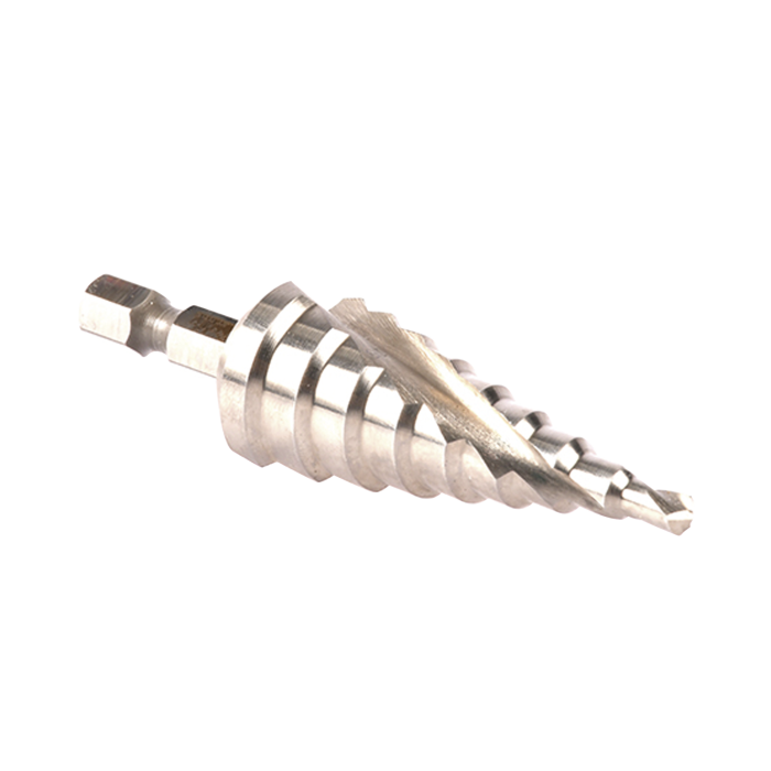 Broca escalonada espiral de hss 4-20 mm, zanco de 1/4" hexagonal, blister con una pieza. - Image 1