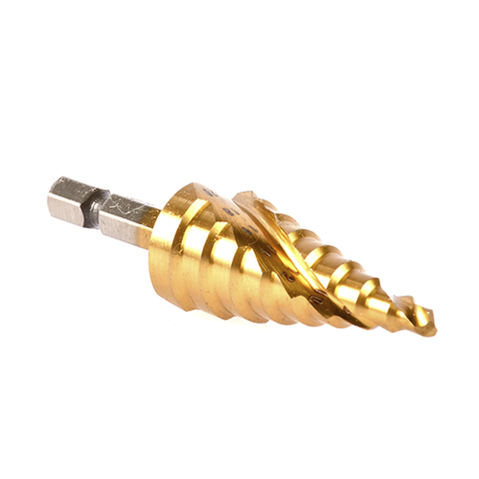Broca escalonada espiral de 1/4" hss-tin 4-20 mm, bli­ster con una pieza. - Image 1