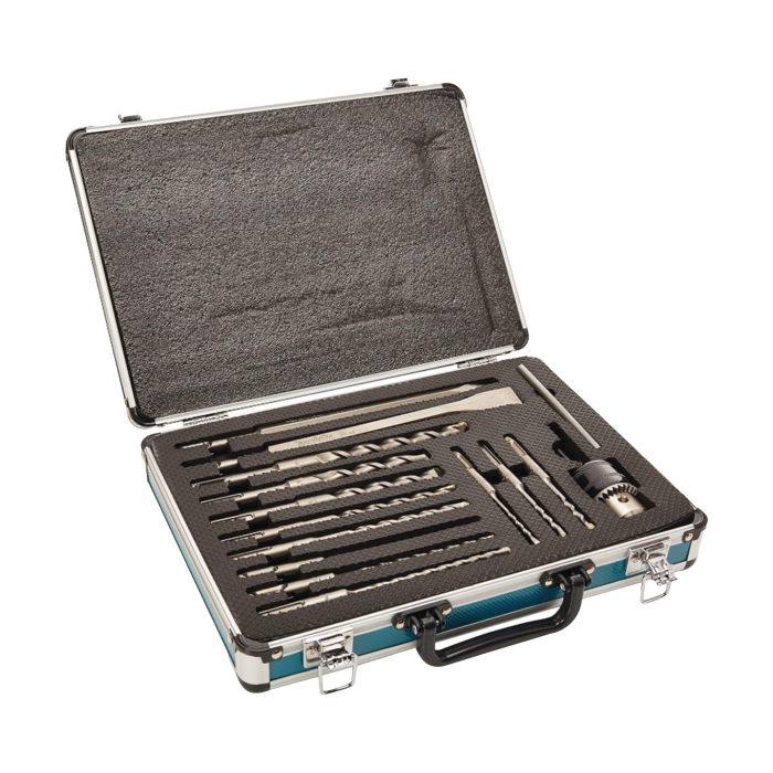 Juego de 14 piezas de Brocas, Cinceles y Broquero SDS Plus Makita - Image 1