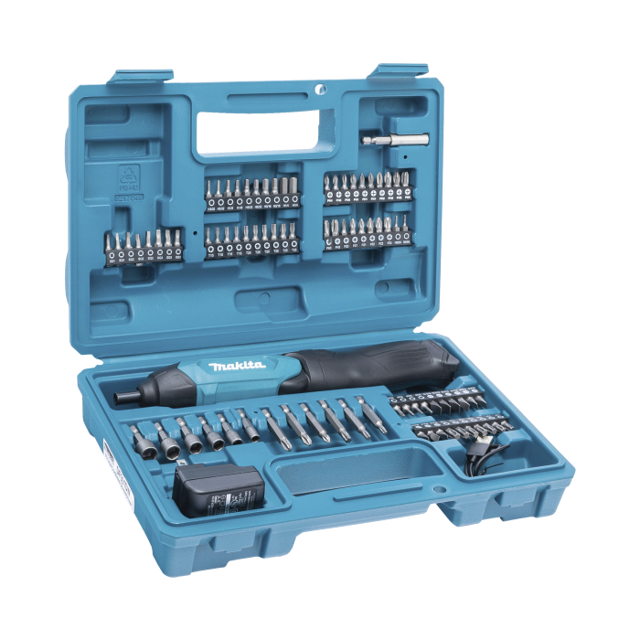 Atornillador Reversible (Broquero 1/4) de 220 RPM con Cargador USB (Incluye 81 Puntas). - Image 1