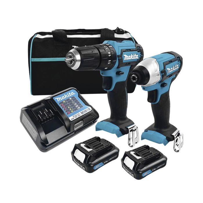 KIT (DHP482 ROTOM. + DTD152 ATORN.IMP.) LI-ION 2 BAT 1.5 AH Y CARG C/LUZ EST.LONA 18V - Image 1