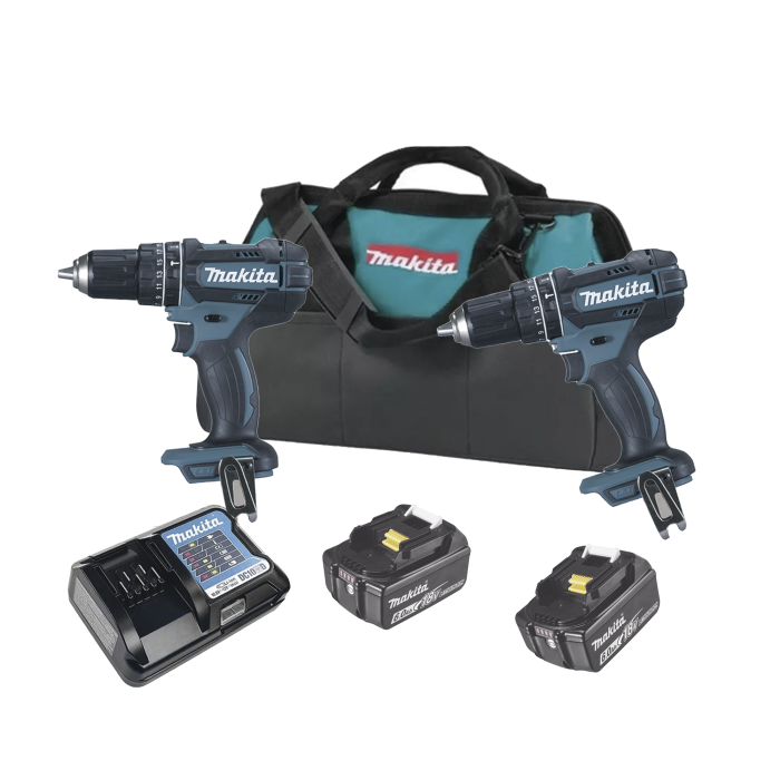 KIT (DHP482Z Rotom..+ DTW181Z Pistola Impacto) 2 Bateri­as de 3 AH y Cargador Estuche de Lona18V - Image 1
