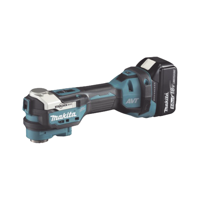 Multiherramienta Oscilante Inalambrica de 18V, incluye 2 Bateri­as BL1850B de 5.0 A, Cargador DC18RC, Accesorios y Estuche Makpac - Image 1