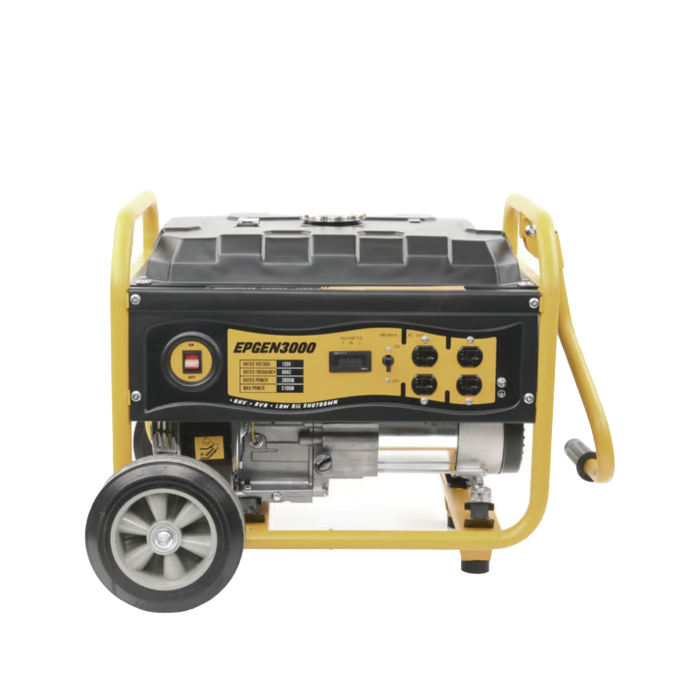 Generador a Gasolina / Planta de Emergencia 3kW, 110Vca, Encendido de Jalon, Jaula con Ruedas para Facil Traslado - Image 1
