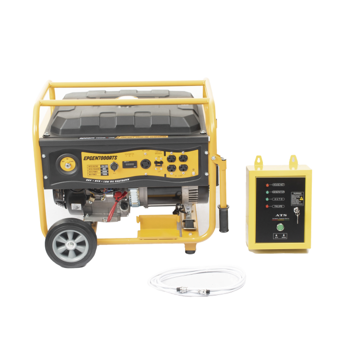 Generador a Gasolina / Planta de Emergencia con Encendido Automatico, 6.5KW, 220Vac 2 Fases, Jaula con Ruedas para Facil Traslado - Image 1