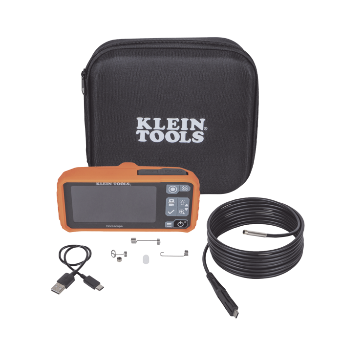 Camara Boroscopio de Inspeccion 5.5mm 720p USB-C, LCD 4.3" Color, Cuello de Cisne Nylon de 10' (3m) con Iman, Espejo, 6 LEDÂ´s. Bateri­a Io-Li Recargable. Ideal en Electricidad, HVAC, Plomeri­a y Aviacion - Image 1