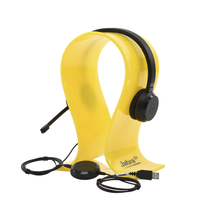 Jabra Evolve 30 Duo con conexion USB / 3.5mm, microfono con cancelacion de ruido y controlador en el cable con botones e indicadores LED (5399-823-309) - Image 1