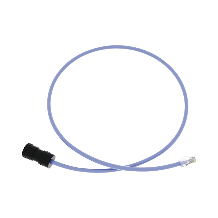 Cable de Conexion en Campo Jack a Plug RJ45, Categori­a 6A, CMP (Plenum), 1 Metro, Color Azul - Image 1