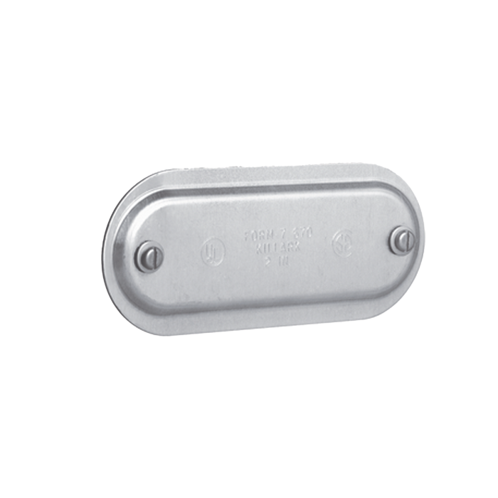 Tapa de Aluminio para Caja Condulet Ovalada de 3/4". - Image 1