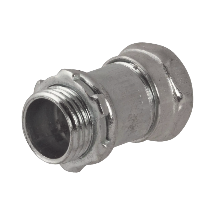 Conector Recto Compresion de Acero Galvanizado para Pared Delgada de 3/4" . - Image 1