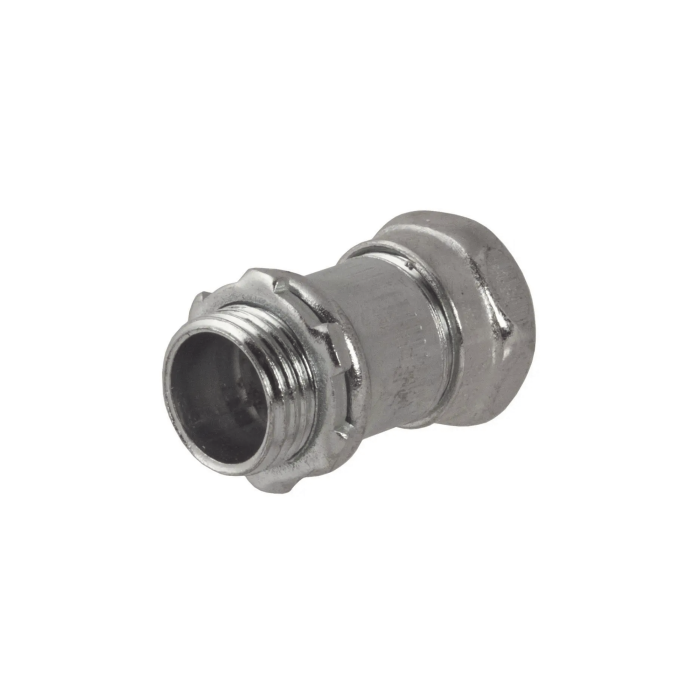 Conector Recto Compresion de Acero Galvanizado para Pared Delgada de 1" . - Image 1