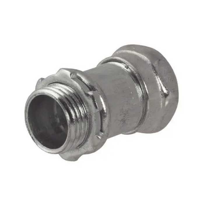 Conector Recto Compresion de Acero Galvanizado para Pared Delgada de 1 1/2". - Image 1