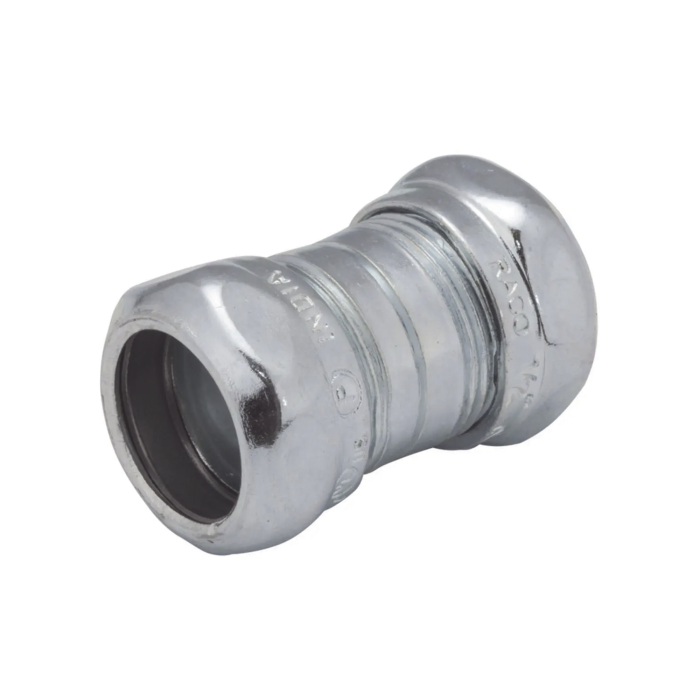 Cople Compresion de Acero Galvanizado para Pared Delgada de 1/2". - Image 1