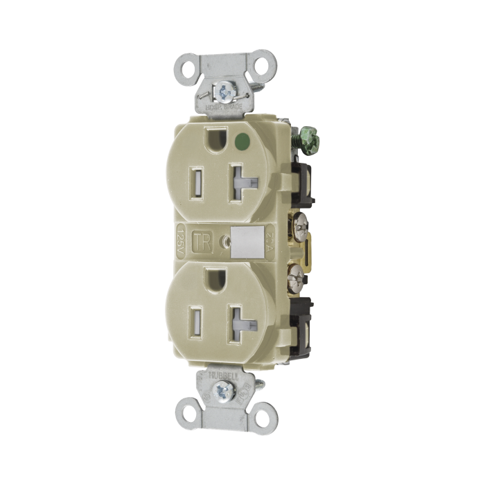 Contacto Duplex de 20 A 250 V CA/ Nema 6-20R / Grado Hospitalario / Color Marfil. - Image 1