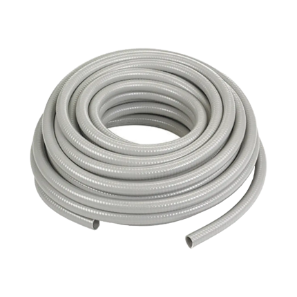 Manguera hermetica flexible tipo PolyTuff no metalica, gris de 1" y 100 pies. Uso comercial/industrial.
