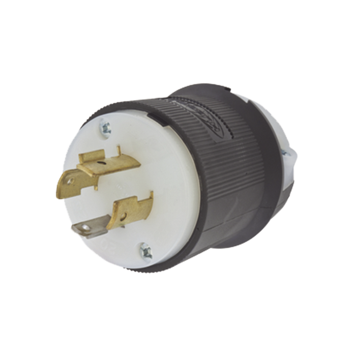Clavija con Bloqueo de Media Vuelta Industrial 20 A 125/250 V CA / 3 Polos 4 Hilos / Nema L14-20P. - Image 1