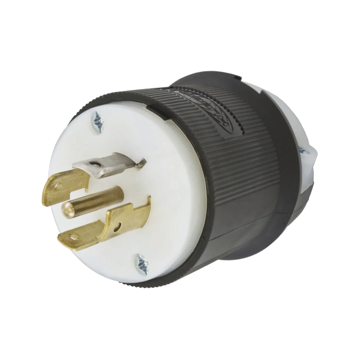 Clavija Industrial con Bloqueo de Media Vuelta / 20 A 120/208 V CA / 4 Polos 5 Hilos / Color Blanco y Negro / Nema L21-20P/ Grado Industrial. - Image 1