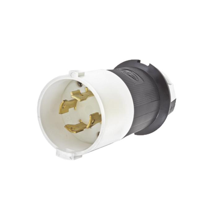 Clavija con Bloqueo de Media Vuelta Industrial 30 A 600 V CA / 3 Polos 4 Hilos / Nema L17-30P. - Image 1