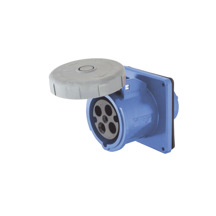 Receptaculo Hembra Pin and Sleeve Trifasico / 60 A 250 VCA 3 Fases / 3 Polos 4 Hilos / Hermetico / Grado Industrial. - Image 1