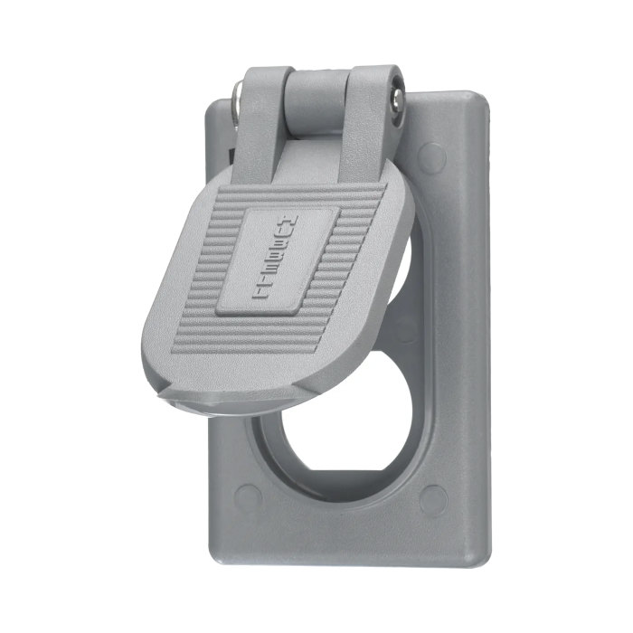 Tapa Resistente a Intemperie para Contacto Di-plex de Policarbonato Color Gris. - Image 1