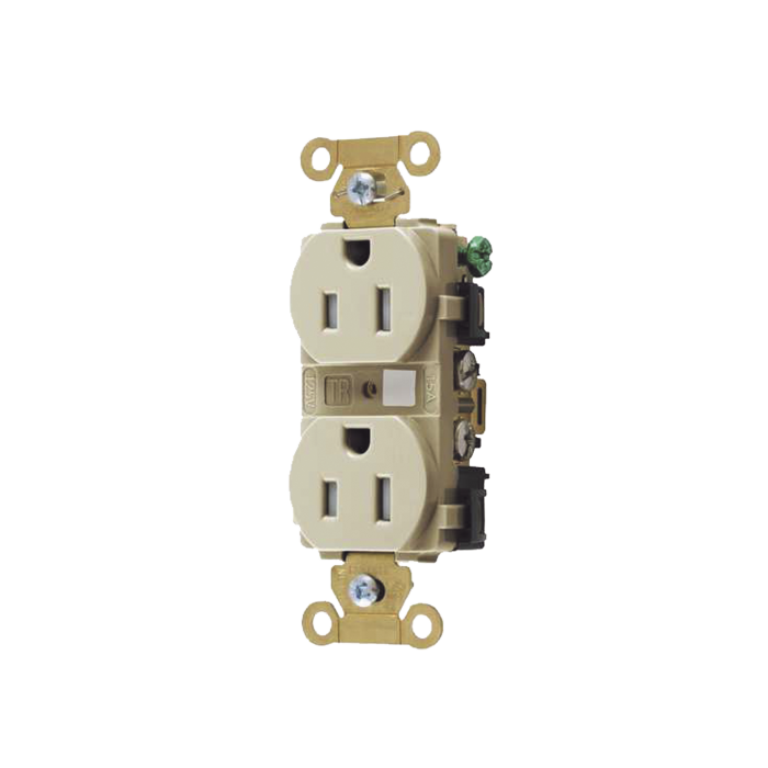 Contacto Duplex 15 A 125 V / A Prueba de Manipulaciones / Nema 5-15R / Color Marfil. - Image 1