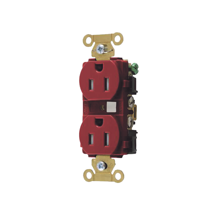 Contacto Duplex 15 A 125 V / A Prueba de Manipulaciones / Nema 5-15R / Color Rojo. - Image 1